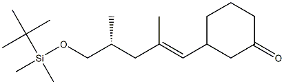 3-[(1E,4R)-2,4-Dimethyl-5-(tert-butyldimethylsilyloxy)-1-penten-1-yl]cyclohexanone Structure