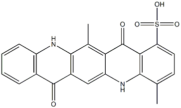 5,7,12,14-Tetrahydro-4,13-dimethyl-7,14-dioxoquino[2,3-b]acridine-1-sulfonic acid 结构式