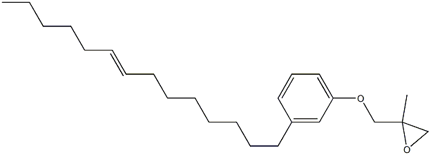 3-(8-テトラデセニル)フェニル2-メチルグリシジルエーテル 化学構造式
