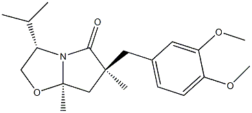 (3S,6S,7aR)-3-Isopropyl-6,7a-dimethyl-6-(3,4-dimethoxybenzyl)-5-oxo-2,3,5,6,7,7a-hexahydropyrrolo[2,1-b]oxazole Structure