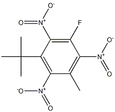 1-tert-ブチル-3-フルオロ-5-メチル-2,4,6-トリニトロベンゼン 化学構造式