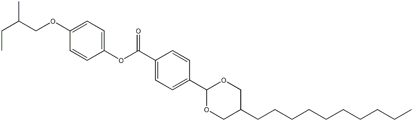 4-(5-Decyl-1,3-dioxan-2-yl)benzoic acid 4-(2-methylbutoxy)phenyl ester Structure