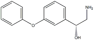 (R)-2-アミノ-1-(3-フェノキシフェニル)エタノール 化学構造式