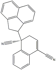(1S)-[1-[(1S)-アセナフテン-1-イル]-1,2-ジヒドロナフタレン]-1,4-ジカルボニトリル 化学構造式