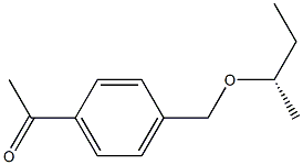 (+)-4'-[(S)-sec-ブチルオキシメチル]アセトフェノン 化学構造式
