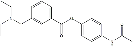 3-[(Diethylamino)methyl]benzoic acid 4-(acetylamino)phenyl ester Struktur