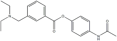 3-[(Diethylamino)methyl]benzoic acid 4-(acetylamino)phenyl ester Structure