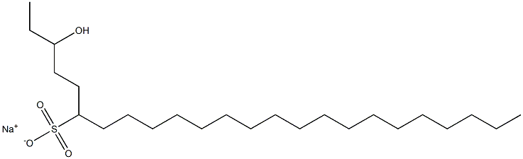 3-Hydroxytetracosane-6-sulfonic acid sodium salt Structure