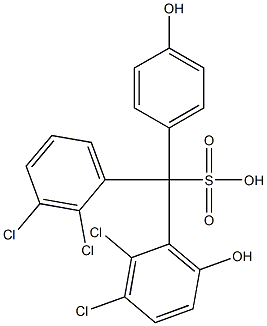 (2,3-Dichlorophenyl)(2,3-dichloro-6-hydroxyphenyl)(4-hydroxyphenyl)methanesulfonic acid Structure