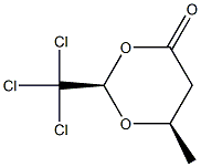 (2R,6R)-2-トリクロロメチル-6-メチル-1,3-ジオキサン-4-オン 化学構造式