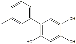 5-(3-メチルフェニル)ベンゼン-1,2,4-トリオール 化学構造式