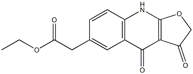 2,3,4,9-Tetrahydro-3,4-dioxofuro[2,3-b]quinoline-6-acetic acid ethyl ester 结构式