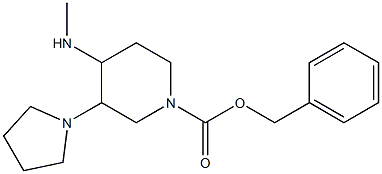 3-(1-Pyrrolidinyl)-4-methylaminopiperidine-1-carboxylic acid benzyl ester Struktur