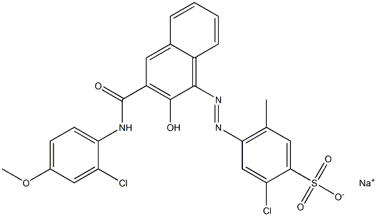 2-Chloro-5-methyl-4-[[3-[[(2-chloro-4-methoxyphenyl)amino]carbonyl]-2-hydroxy-1-naphtyl]azo]benzenesulfonic acid sodium salt|