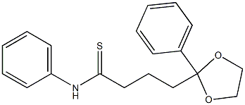 2-Phenyl-2-[4-thioxo-4-(phenylamino)butyl]-1,3-dioxolane,,结构式