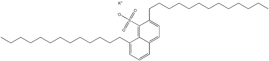 2,8-Ditridecyl-1-naphthalenesulfonic acid potassium salt Structure