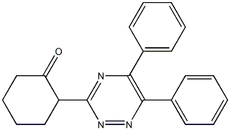 5,6-Diphenyl-3-(1-oxocyclohexan-2-yl)-1,2,4-triazine,,结构式