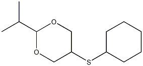 2-Isopropyl-5-(cyclohexylthio)-1,3-dioxane Structure