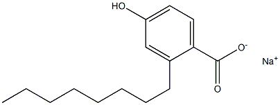 2-Octyl-4-hydroxybenzoic acid sodium salt,,结构式