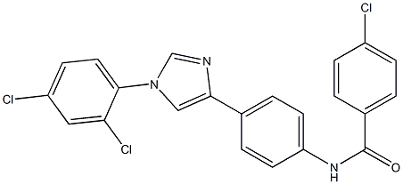 4-Chloro-N-[4-[1-[2,4-dichlorophenyl]-1H-imidazol-4-yl]phenyl]benzamide Structure