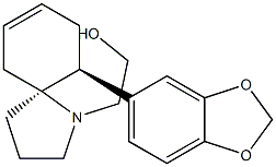 (5S,10S)-1-(2-ヒドロキシエチル)-10-(1,3-ベンゾジオキソール-5-イル)-1-アザスピロ[4.5]デカ-7-エン 化学構造式