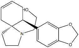 (5S,10S)-1-(2-Hydroxyethyl)-10-(1,3-benzodioxol-5-yl)-1-azaspiro[4.5]dec-7-ene Structure