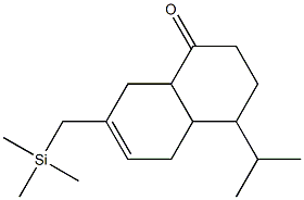 4-イソプロピル-7-(トリメチルシリルメチル)-3,4,4a,5,8,8a-ヘキサヒドロ-1(2H)-ナフタレノン 化学構造式
