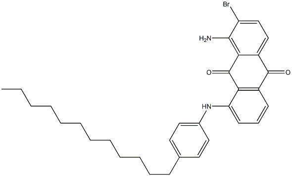 1-Amino-2-bromo-8-(4-dodecylanilino)anthraquinone Struktur