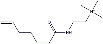 2-(6-ヘプテノイルアミノ)-N,N,N-トリメチルエタンアミニウム 化学構造式