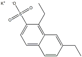1,7-Diethyl-2-naphthalenesulfonic acid potassium salt,,结构式