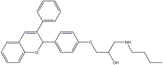 2-[4-[3-(Butylamino)-2-hydroxypropoxy]phenyl]-3-phenyl-2H-1-benzopyran Structure