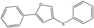 5-フェニル-3-(フェニルチオ)フラン 化学構造式