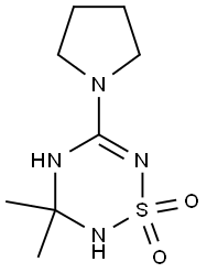 5-(Pyrrolidin-1-yl)-2,3-dihydro-3,3-dimethyl-4H-1,2,4,6-thiatriazine 1,1-dioxide 结构式