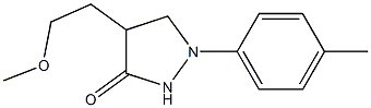 4-(2-Methoxyethyl)-1-(4-methylphenyl)pyrazolidin-3-one,,结构式