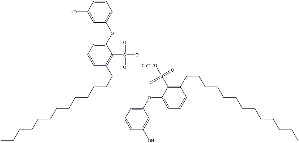 Bis(3'-hydroxy-3-tridecyl[oxybisbenzene]-2-sulfonic acid)calcium salt Struktur