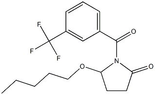 5-(ペンチルオキシ)-1-[3-(トリフルオロメチル)ベンゾイル]ピロリジン-2-オン 化学構造式