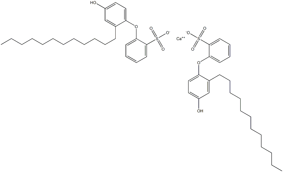 Bis(4'-hydroxy-2'-dodecyl[oxybisbenzene]-2-sulfonic acid)calcium salt 结构式