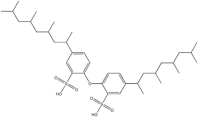 2,2'-Oxybis[5-(1,3,5,7-tetramethyloctyl)benzenesulfonic acid] Structure