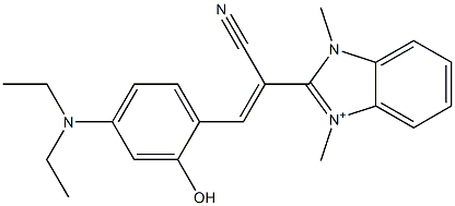 2-[1-Cyano-2-(4-diethylamino-2-hydroxyphenyl)ethenyl]-1,3-dimethyl-1H-benzimidazol-3-ium