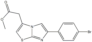 6-(4-Bromophenyl)imidazo[2,1-b]thiazole-3-acetic acid methyl ester Struktur