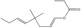 Propionic acid 4,4-dimethyl-1,5-octadienyl ester Structure
