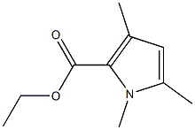 1,3,5-トリメチル-1H-ピロール-2-カルボン酸エチル 化学構造式