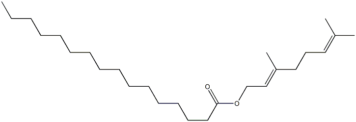 Hexadecanoic acid (2E)-3,7-dimethyl-2,6-octadienyl ester 结构式