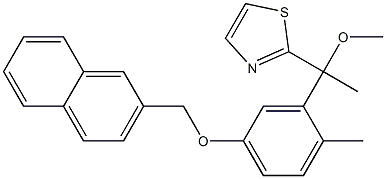  2-[1-Methoxy-1-[2-methyl-5-[(2-naphthalenyl)methoxy]phenyl]ethyl]thiazole