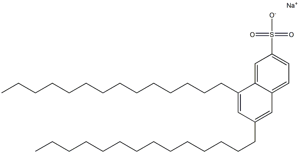 6,8-Ditetradecyl-2-naphthalenesulfonic acid sodium salt,,结构式