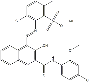 3-Chloro-6-methyl-2-[[3-[[(4-chloro-2-methoxyphenyl)amino]carbonyl]-2-hydroxy-1-naphtyl]azo]benzenesulfonic acid sodium salt|