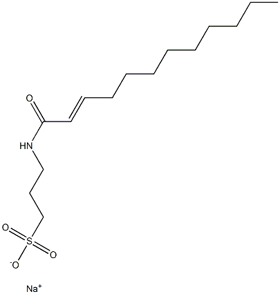 3-(2-Dodecenoylamino)-1-propanesulfonic acid sodium salt Struktur