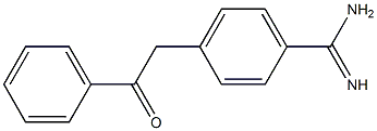 1-フェニル-2-(4-アミジノフェニル)エタン-1-オン 化学構造式