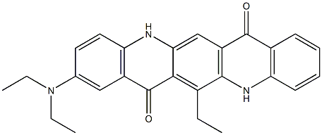 2-(Diethylamino)-13-ethyl-5,12-dihydroquino[2,3-b]acridine-7,14-dione,,结构式