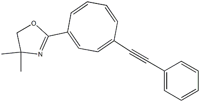 1-(Phenylethynyl)-4-(4,4-dimethyl-2-oxazolin-2-yl)cycloocta-1,3,5,7-tetrene Struktur